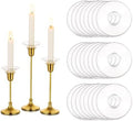 Glasseam Glass Candle Drip Protectors, 24Pcs Clear Bobeches for Candlestick by Glasseam