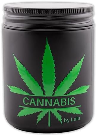 Lulu Candles Cannabis Scented Soy Jar Candle, 8 Oz. Mason Jar by LULUCANDLES