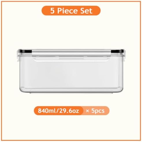 5 Pack 30OZ Reusable plastic food storage containers with lids - Image 2