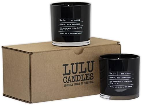Lulu Candles Jasmine, Oud & Sandalwood Scented Soy Blend Jar Candle 9 Oz 2 Pack - Image 4