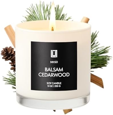 Lulu Candles | Balsam & Cedarwood | Smells Like Fresh Fir | Luxury Scented Soy Jar Candle | Hand Poured in The USA | Highly Scented Long Lasting (9 Oz.) by LULUCANDLES