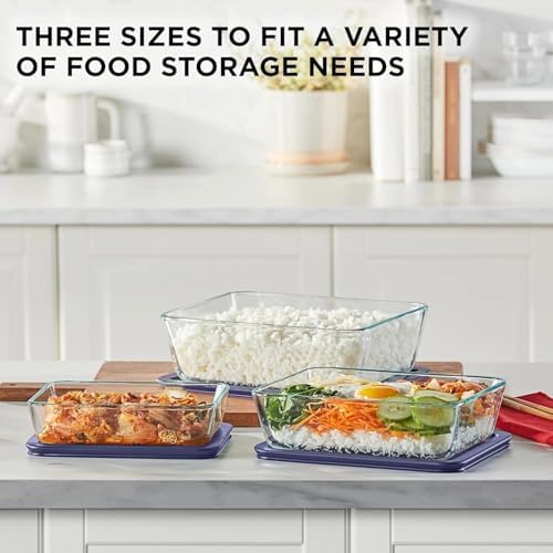Pyrex Simply Store (3-Pack) Rectangular Glass Food Storage Containers Set - Image 4