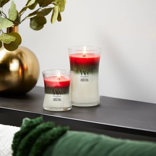 WoodWick Winter Garland Trilogy Holiday Candle Gifts for Women and Men, 9.7 oz Medium Hourglass Trilogy Candle with Crackling Wick (Pack of 4) - Image 5
