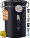 Veken Coffee Canister,39OZ, 2.2lbs,Large Airtight Stainless Steel Container by Veken