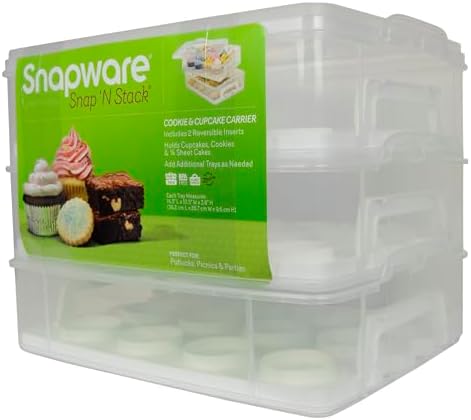 Snapware (2-Layer, 24 Cupcakes Plastic Detachable Cupcake Carrier - Image 4