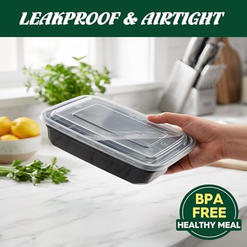 Glotoch Express Meal Prep Containers with Lids 32oz 100 Pack (200 Piece) - Image 4