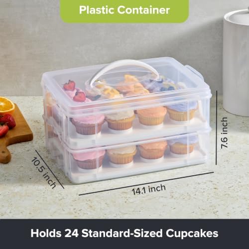 Snapware (2-Layer, 24 Cupcakes Plastic Detachable Cupcake Carrier - Image 2