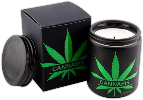 Lulu Candles Cannabis Scented Soy Jar Candle, 8 Oz. Mason Jar - Image 2