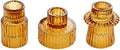Vixdonos Taper Glass Candlestick Holders Tealight Candle Holders for Table Centerpieces, Wedding Decor and Dinner Party (3 Pcs, Amber) by Vixdonos