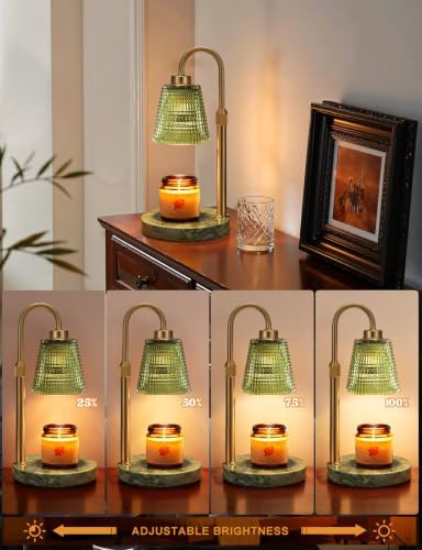 Marble Green Candle Warmer Lamp with Timer Home Decor Gifts for Women - Image 2