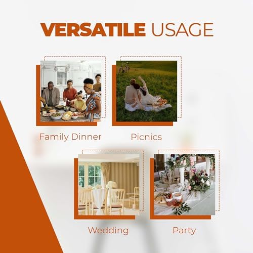 Decorelia Waterproof Round Tablecloth for Round Dining Table, Decorative Rustic Soft Wipeable Table Cloths Cover Indoor Outdoor Use for Holiday,Wedding, Kitchen (70 Inch,Round (4-6 Seats),Rust) - Image 6