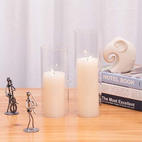 WGVI Hurricane Candle Holder Sleeve, Wide 4", Height 10", Clear Glass Cylinder Candleholder, Chimney Tube, Open Ended Candle Shade, 12 Pieces Bulk - Image 5