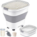50 Lbs Rice Container, Collapsible Dog Food Storage Container by NURYOSPACESAVING