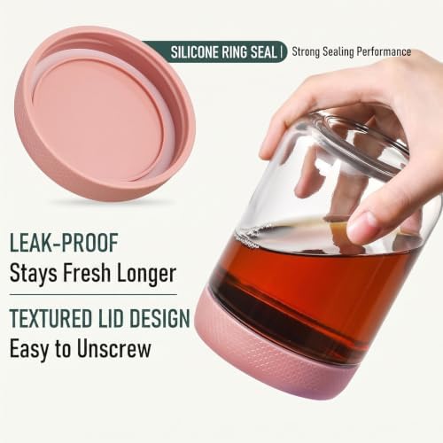 Airtight Glass Food Storage Containers with Screw Lids, Wide Mouth Overnight Oats Jars, Meal Prep Containers for Salad Dressing, Condiment, Spice, Baby Food Snacks (Mix-9Pack) - Image 4