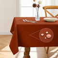 Pureegg Rectangle Linen Tablecloth Waterproof & Stain Resistant, Wrinkle-Free Table Cloth Adds Elegance and Protection, Ideal for Dining, Party, Wedding and Outdoor, 60 x 84 Inch, Cream, Terracotta by Pureegg