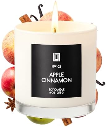 Lulu Candles | Apple Cinnamon | Luxury Scented Soy Jar Candle | Hand Poured in The USA | Highly Scented & Long Lasting (9 Oz.) by LULUCANDLES