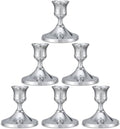 Candlestick Holders Taper Candle Holders, 6PCS Silver Candle Holder Set for Table Centerpiece, Vintage Candle Stand for Table Centerpieces, Home Decor,Weddings,Festival and Parties by DECKALY