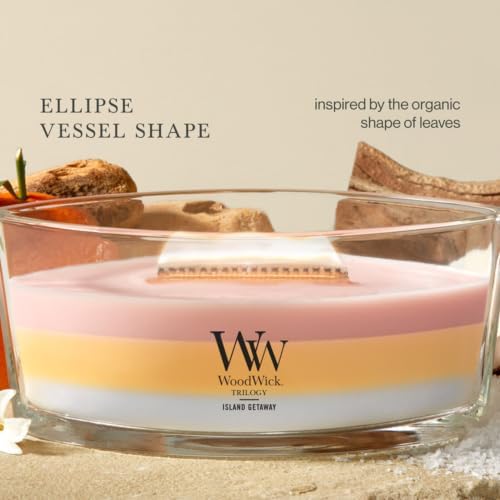 WoodWick Island Getaway Trilogy Gifts for Women and Men, 16 oz Ellipse Trilogy Candle with Crackling Wick, 16oz (Pack of 2) - Image 4