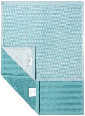 Bumble Premium Dish Cloths 13"x13" (6 Pack) | 100% Natural Ring Spun Cotton | 400 GSM | Highly Absorbent & Soft |Yarn Dyed & Solid Dyed Terry Dish Cloth Set - Aqua - Image 7