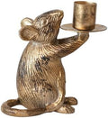 Creative Co-Op Cast Aluminum Mouse Taper Candleholder, Antique Gold Finish by Unknown