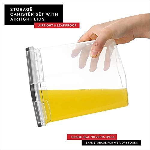DWËLLZA KITCHEN Airtight Food Storage Container Set - 6 Pieces 1.4L - Plastic BPA Free Kitchen Pantry Storage Containers with Lids - Dishwasher Safe - Includes 8 Labels and a marker - Image 6