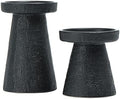 Main + Mesa Stoneware Pillar & Taper Candle Holders, Set of 2 by MainMesa