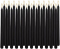 YOROXRG 24 Pack Black Taper Candles, 7-8 Hours Burn Time, Unscented, Smokeless and Dripless, 0.75 x 10 Inch Dinner Candle Set for Halloween, Household, Wedding, Party and Home Décor Candlesticks by YOROXRG