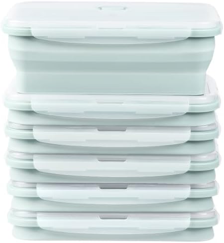 Collapsible Food Storage Containers with Airtight Lid & Air Vent, 68oz by CUISITOOL