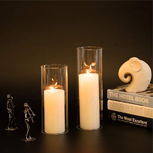 WGVI Hurricane Candle Holder Sleeve, Wide 3", Height 24", Clear Glass Cylinder Candleholder, Chimney Tube, Open Ended Candle Shade, 12 Pieces Bulk - Image 7