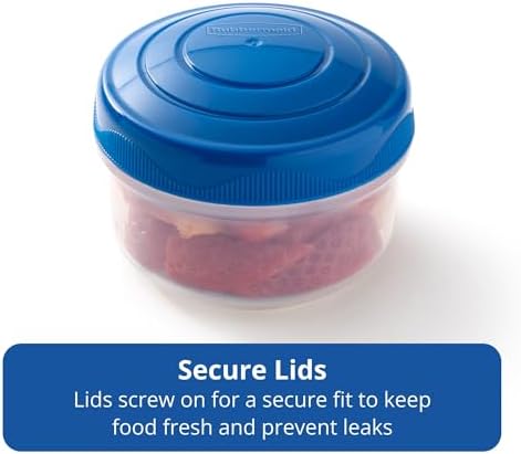 Rubbermaid Pack & Go 130 mL Mini Bites Containers, 9-Pack with Secure Lids and Stackable Design - Image 2