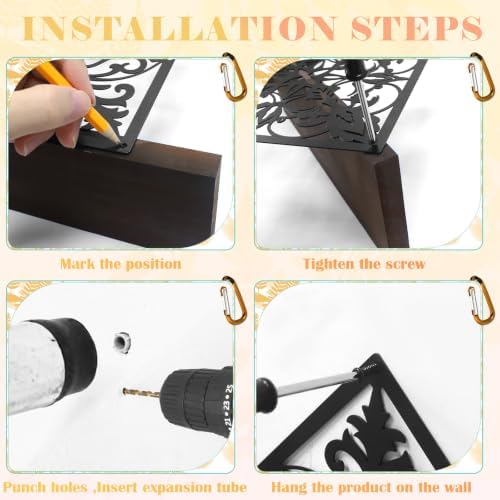 2 Pcs Wall Candle Holder Rustic Wall Mirror Decor Candle Sconces - Image 4
