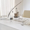 WGVI Clear Glass Pedestal Hurricane Candle Holder, 6"+8"+10"+13" H, Decorative Vase for Pillar Candles, Short Stemmed Candleholder Cylinder, Tabletop, Home Décor, 1 Set of All 4 Sizes by WGVInternational-OpusGlassware