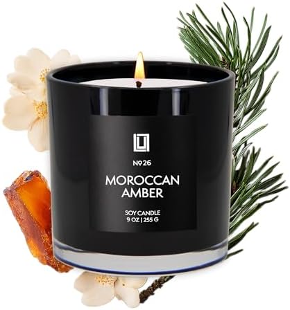 Lulu Candles Moroccan Amber Luxury Scented Soy Jar Candle, 9 Oz. by LULUCANDLES