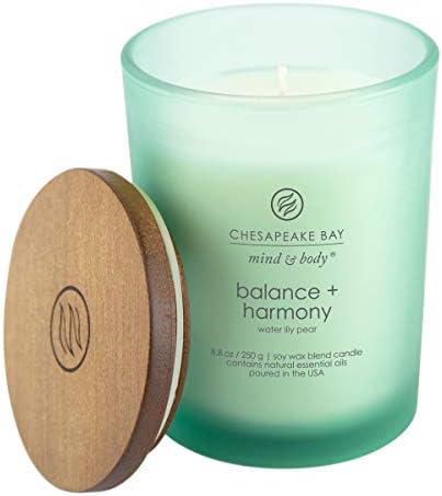 Chesapeake Bay Balance + Harmony Scented Candle Water Lily Pear Fragrance 50 Hours Burn Time Warm & Decorative Soy Wax Blend (Pack of 4) - Image 4