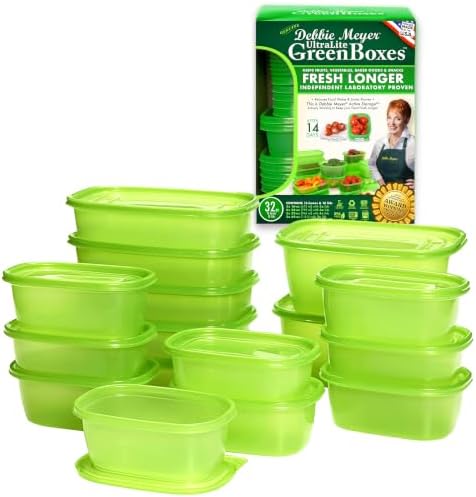 Debbie Meyer UltraLite GreenBox, Reusable Food Storage Containers with Lids by Debbie+Meyer