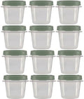 Food Storage Containers, Rubber Maid, Blue Spruce, Half Cup Food Storage Containers, 24 Peice Set, Easy Find Lids, 12 Containers, 12 Lids by Utensilux
