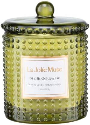 LA JOLIE MUSE Starlit Fir Pine Scented Candles for Home, Natural Soy 55 Hrs by LaJol%C3%ADeMuse