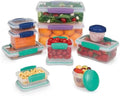 Sistema 20-Piece Food Storage Containers with Lids and Salad Dressing and Condiment Containers, Dishwasher Safe, Color May Vary by Sistema
