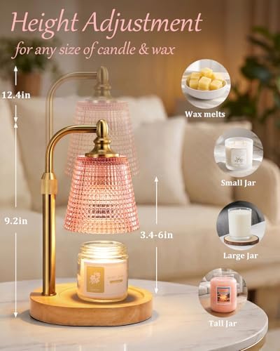 Candle Warmer Lamp with Timer, Birthday Gifts for Women,Pink Dorm Decor - Image 3