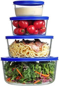 Vtopmart 4 Pack Glass Bowls with Lids (1, 2, 4, 7 Cup) by Vtopmart