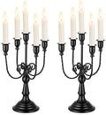 Sziqiqi Black Candelabra Candle Holder for Halloween, 5 Arms Candelabra by SZIQIQI
