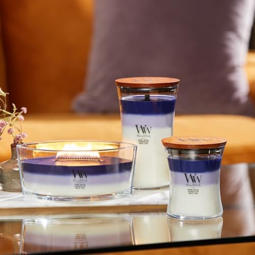 WoodWick Medium Hourglass Candle Evening Luxe - Premium Soy Blend Wax Pluswick Innovation Wood Wick Made in USA (Pack of 4) - Image 3