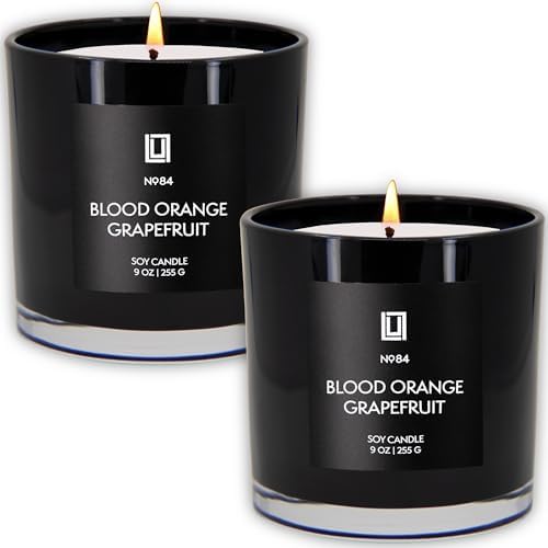 Lulu Candles, Blood Orange & Grapefruit, 9 Oz. 2 Pack by LULUCANDLES