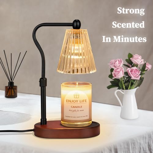 seenlast Candle Warmer Lamp with Timer Dimmer Adjustable Height,Mothers Day Gifts,Electric Wax Warmer Vintage Home Decor for Scented Jar Candles,Birthday Gifts for Women - Image 2
