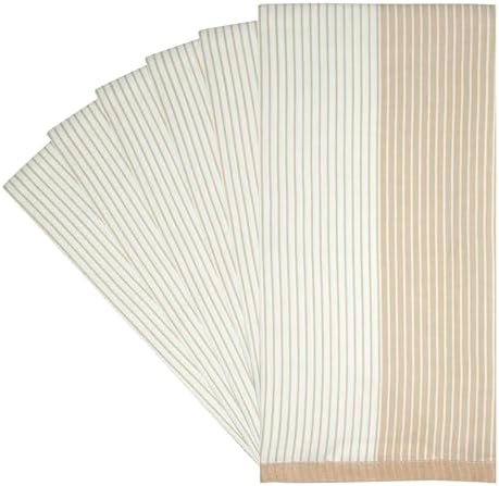 Premium Kitchen Towels 6 Pack 100% Cotton, 20"x28" - Tan - Image 3