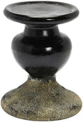 Creative Co-Op 2-Tone Sculptural Terracotta Pillar Candle Holder, Distressed Black by Unknown