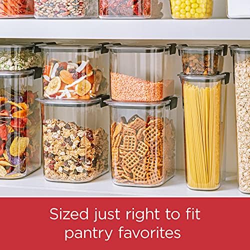 Rubbermaid Brilliance Airtight Food Storage Container, Perfect for Pantry Staples, Clear/Grey, 12 Cup (Pack of 2) - Image 3