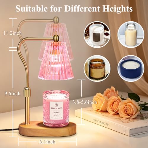 seenlast Pick Candle Warmer Lamp with Timer Dimmer Adjustable Height,Mothers Day Gifts,Electric Wax Warmer Vintage Home Decor for Scented Jar Candles,Birthday Gifts for Women - Image 6