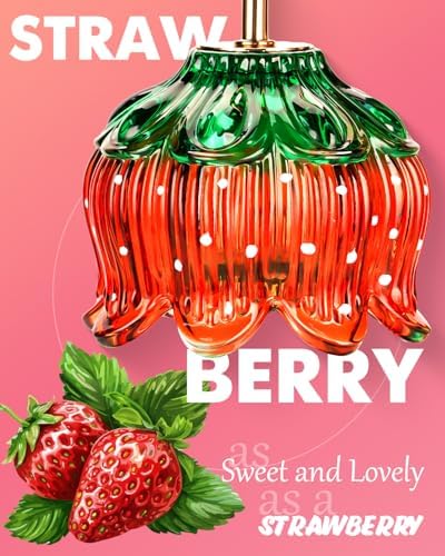 Funistree Flower Candle Warmer Lamp with Timer, Dimmable Candle Lamp Warmer, Christmas Birthday Gifts for Women Mom Her, Housewarming Home Decor, Lotus Wax Warmer for Yankee Candles - Strawb Flower - Image 2