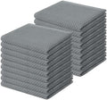 Homaxy 100% Cotton Waffle Weave Kitchen Dish Cloths 18-Pack, Grey by Homaxy